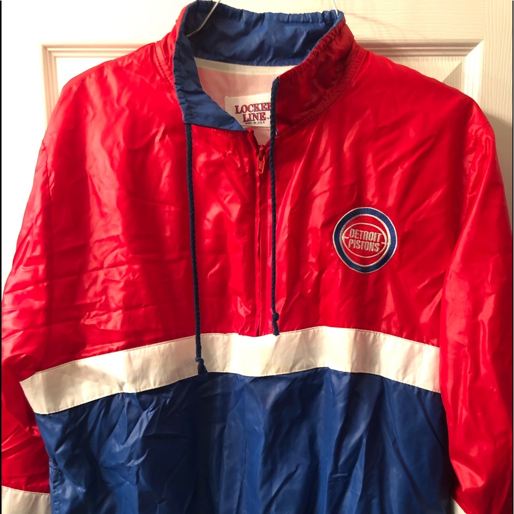 Detroit Pistons 1/2 Zip Wind Breaker Jacket